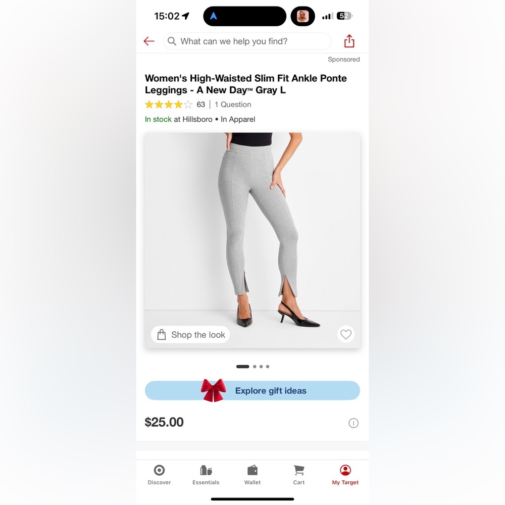 A new day ponte pants with leg zipper